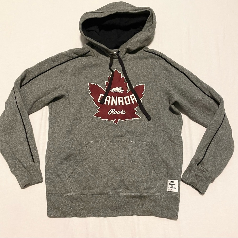 Roots Canada Grey Hoodie Womens Size XS Sweater